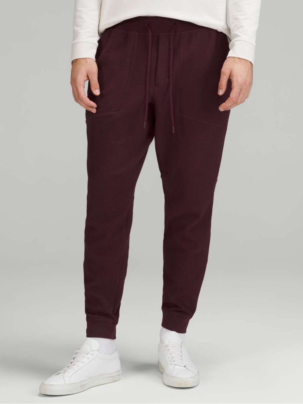 Lululemon Textured Fleece Jogger Pants Plum maroon Size XL